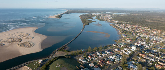 Wall Mural - the town of harrington on the manning river on the north coast of new south wales, australia.