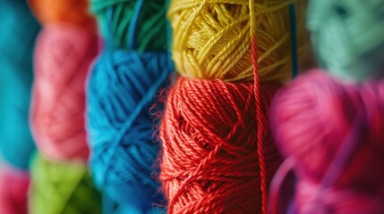 Poster - A network of interconnected threads in different shades forming a resilient fabric, Metaphorizing the interconnectedness and strength of diverse viewpoints, photography style