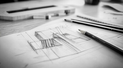 Fototapete - Website designer Creative planning application development draft sketch drawing template layout framework design studio . User experience design https www. Web page design concept