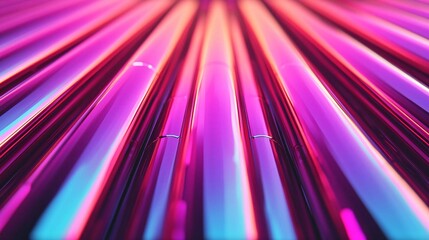 Poster - Vibrant digital art showcasing colorful light beams radiating in a dynamic pattern, perfect for modern design.