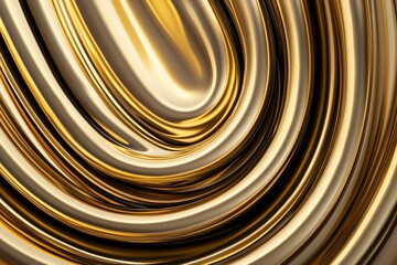 Poster - A stunning abstract swirl of golden hues, showcasing fluid motion and dynamic light reflections.