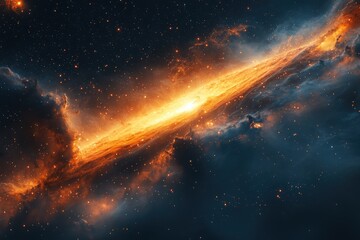 Poster - Discover the stunning beauty of swirling nebula formations illuminated by dazzling bright stars