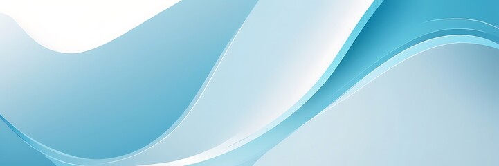 Poster - Serene Blue Wave Gradient - Minimalist Abstract Design