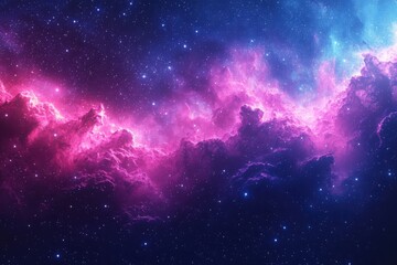 Poster - Explore the stunning details of a nebula cloud in deep space through a closeup lens