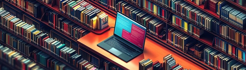 Poster - Explore the ultimate virtual library interface featuring textbooks audiobooks and interactive learning resources