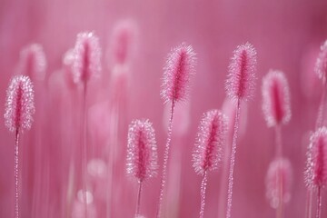 Wall Mural - Delicate pink flower buds with soft focus background.