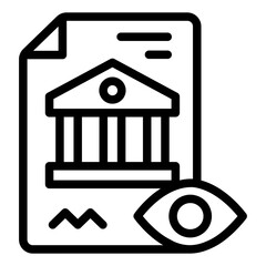 Document review Transparency outline icon