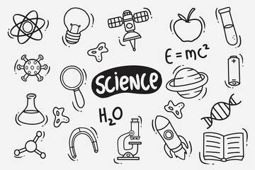 set o f science doodle good for background, wallpaper, icons, element design, etc