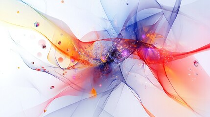 Poster - virus, where abstract shapes and bright hues collide to form a mesmerizing pattern