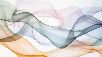 Aufkleber - An abstract pattern of intersecting waves in soothing colors against a neutral background, Embodying fluidity and diversity, photography style