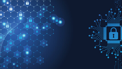 Aufkleber - global network security background. technology cyber security. network protection background design.