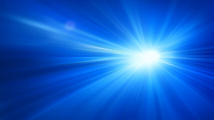 Poster - Abstract blue background with a bright white light in the center.