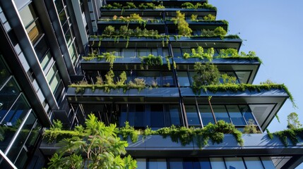 Poster - Inclusive architecture depicted by a modern building designed with accessibility features and green spaces, Reflecting urban inclusivity, photography style