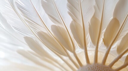 Poster - A badminton shuttlecock feathers with focus on the arrangement, indoor setting with fluorescent lighting, Minimalist style