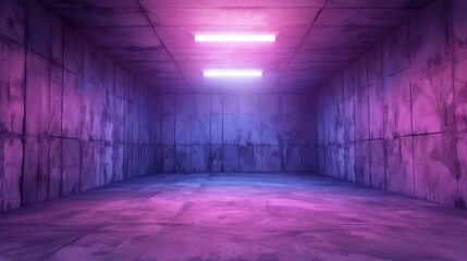 Wall Mural - experience a mesmerizing laser show in a dark, neonlit scifi club with pulsating purple and blue lig