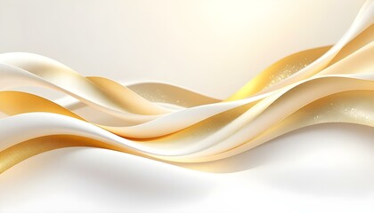 Poster - white background design with luxurious effect elements. luxury white background with golden wavy lin