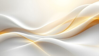 Poster - white background design with luxurious effect elements. luxury white background with golden wavy lin