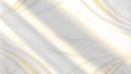 Poster - white background design with luxurious effect elements. luxury white background with golden wavy lin