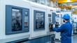 © Artajar - Industrial Worker Operating a Large Machine in a Factory Setting