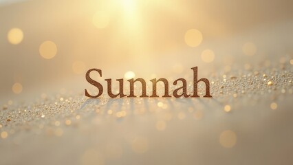 Poster - The word Sunnah is written on a bright background. Islamic concept.	