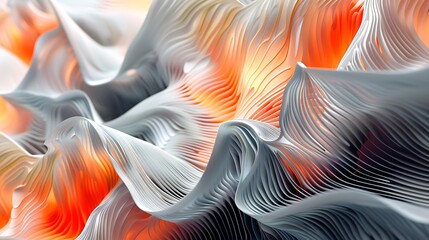 Poster - An AI-generated abstract drawing with flowing lines and gradients, evoking a sense of fluidity and motion.