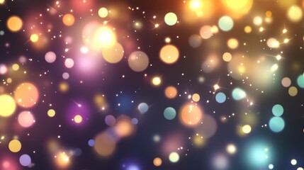 Wall Mural - colorful firework display with bokeh background for new year celebration, abstract holiday visuals, 