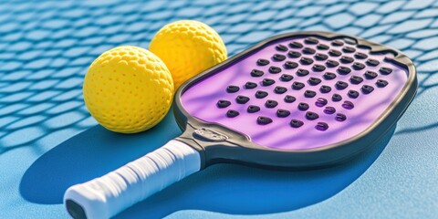Pickleball Paddle & Balls.