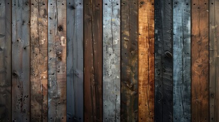 A rustic wood texture background featuring aged planks in various shades of brown and grey, providing a warm, welcoming atmosphere.