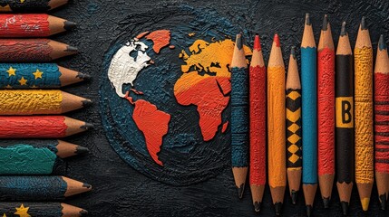 Poster - Celebration of unity global community illustration of flags artistic environment circular perspective diversity concept