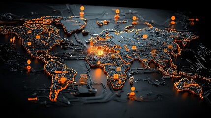 Aufkleber - Connecting the world digital lines mapping global standards international infographic tech environment global perspective digital connectivity
