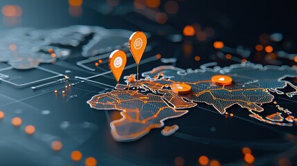 Poster - Global governance visualization worldwide infographic digital environment analytical viewpoint interconnected standards