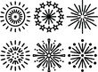 © Rony - Firework icon set. Confetti icon set. Fireworks icon collection. Set of firework, firecracker, confetti icon