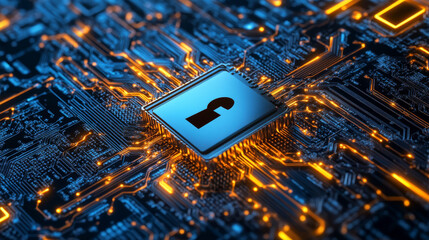 Fototapete - A company implementing hybrid encryption, balancing classical and quantum security measures for optimal protection