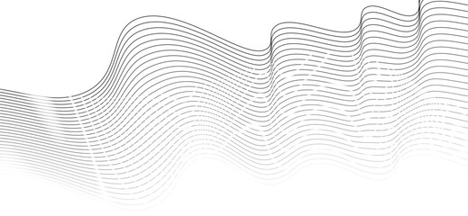Poster - abstract flowing waves, grayscale, minimalist design,smooth curves, digital art, high contrast, white background, geometric pattern, seamless continuity, 