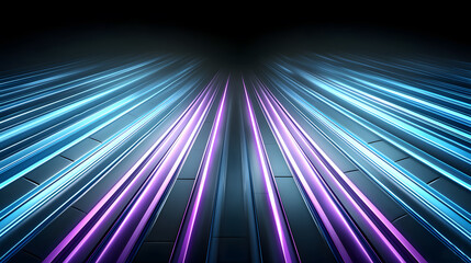 Wall Mural - Vibrant abstract lines in blue and purple hues