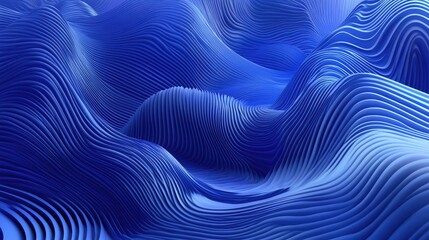 Poster - Three dimensional render of wavy pattern. waves abstract background texture
