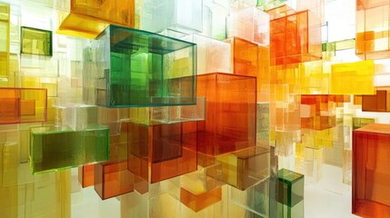 Poster - modern abstract glass architectural forms