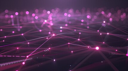 Aufkleber - Futuristic network design with glowing connections