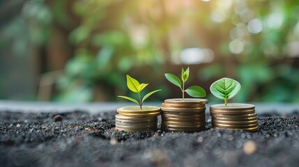 Aufkleber - Financial growth, stock market business and exchange financial growth