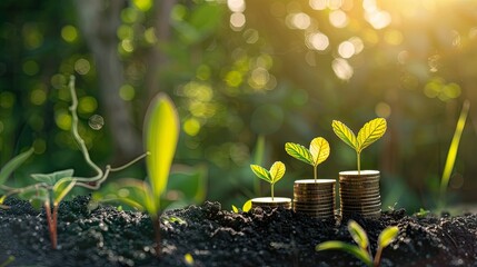 Aufkleber - Financial growth, stock market business and exchange financial growth