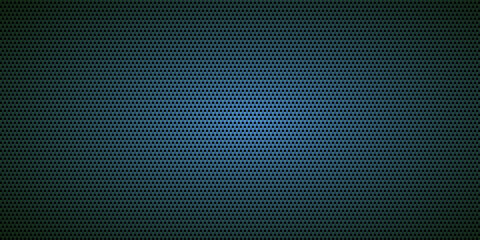 Black and blue diagonal carbon fiber seamless texture pattern vector illustration. Textile fabric, car tuning or cloth macro seamless kevlar crisscross texture background.