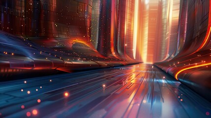 Poster - Dynamic light patterns creating a sense of space