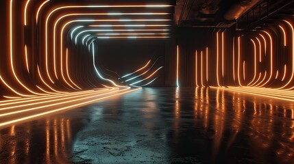 Poster - Dynamic light patterns creating a sense of space