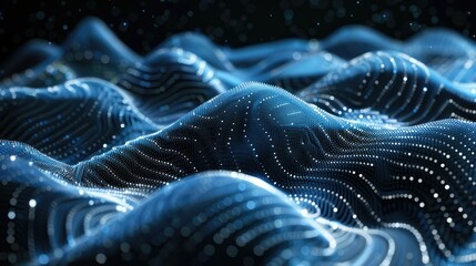 Poster - Digital energy lines forming a futuristic abstract pattern