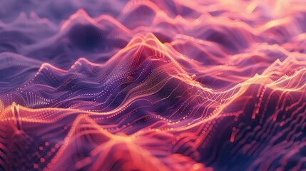 Poster - Digital energy lines forming a futuristic abstract pattern