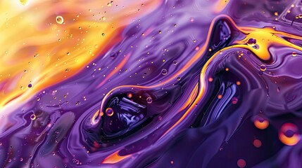 Poster - Bright, liquid shapes with a futuristic feel