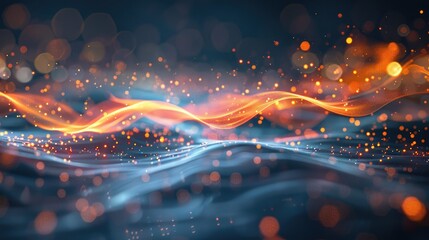 Poster - Abstract energy flow with colorful light effects