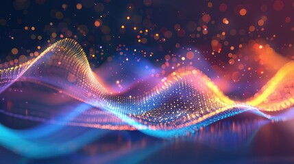 Poster - Abstract energy flow with colorful light effects