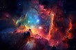 © Edige - galactic nebula a detailed view of a colorful nebula with stars
