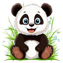 Wall Mural - Panda Isolated